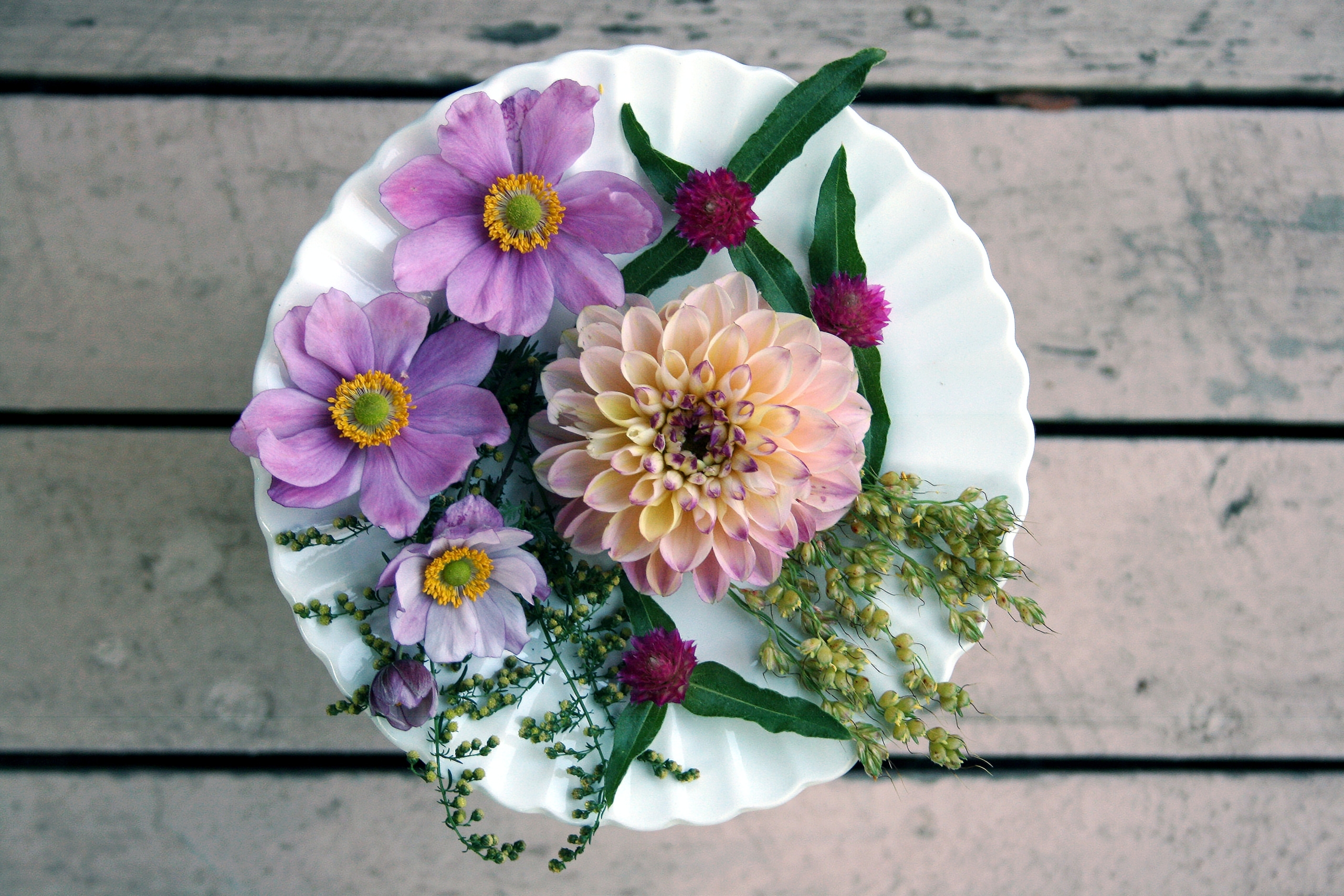 Flower Bowl Flower Arrangement - Elderberry Floral